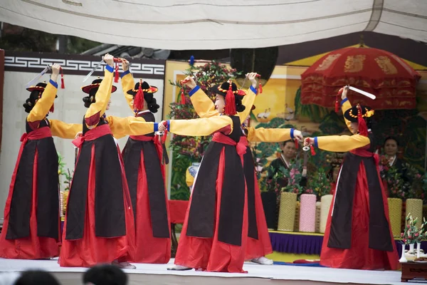 Festivais tradicionais em Coréia do Sul, Jongmyo Rituals, Jongmyojerye — Fotografia de Stock