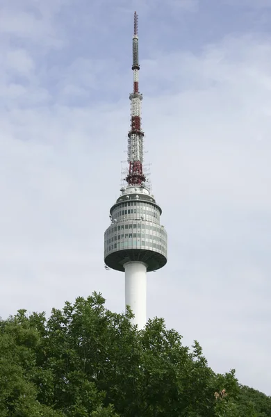 Observatoř namsan věže v Soulu — Stock fotografie