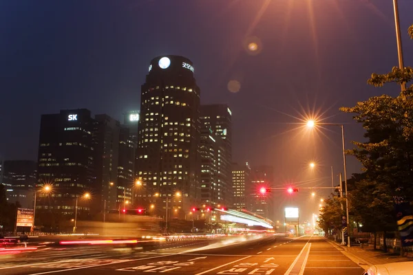 Beautiful night view of buildings — Stock Photo, Image