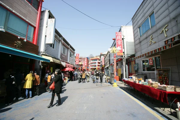 Hermoso paisaje en Corea del Sur, Incheon, ciudad de China — Foto de Stock