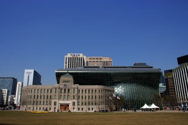 Seul City Hall Plaza — Fotografia de Stock