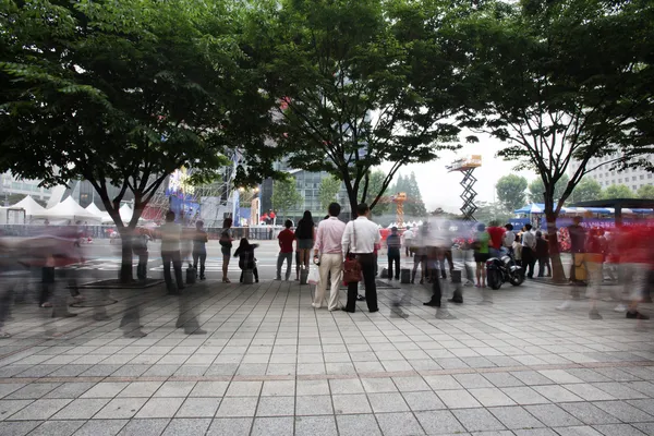 Świat Puchar ulicy dopingowanie tłum w Korei Południowej — Zdjęcie stockowe