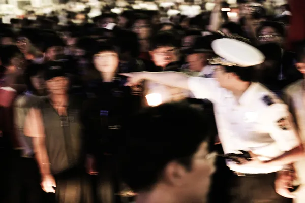 Crowds rally in South Korea demonstration in Seoul Plaza — Stock Photo, Image