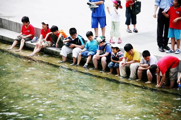 Cheonggyecheon en seúl — Foto de Stock