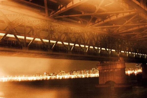Han-Eisenbahnbrücke — Stockfoto