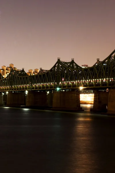 Han rio ponte ferroviária — Fotografia de Stock