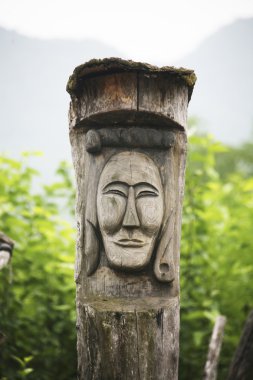 ahşap hahoe maskesi geleneksel hahoe Köyü