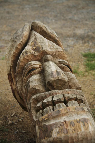 Eski ahşap maske — Stok fotoğraf