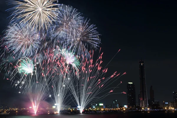 Festival internazionale dei fuochi d'artificio di Seoul — Foto Stock