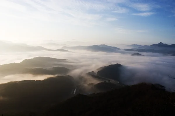 Prachtige bergen okjeongho — Stockfoto