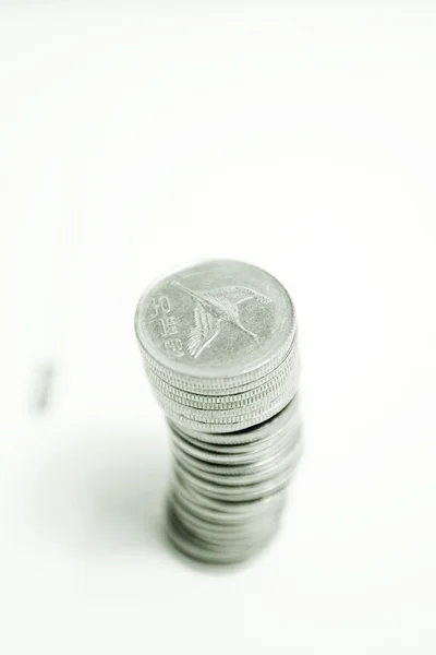 Pengar mynt i Sydkorea — Stockfoto