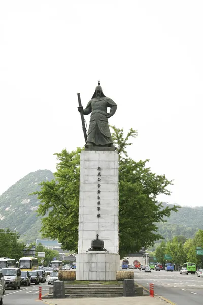 Statua dell'ammiraglio Yi Sun-shin — Foto Stock