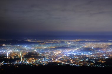 seoul bukhansan şehir gece görünümü