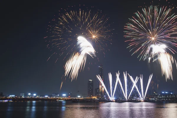 Festival dei fuochi d'artificio in Corea del Sud — Foto Stock