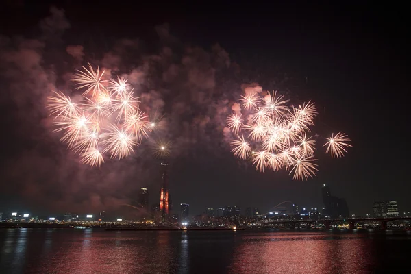 Festival dei fuochi d'artificio in Corea del Sud — Foto Stock