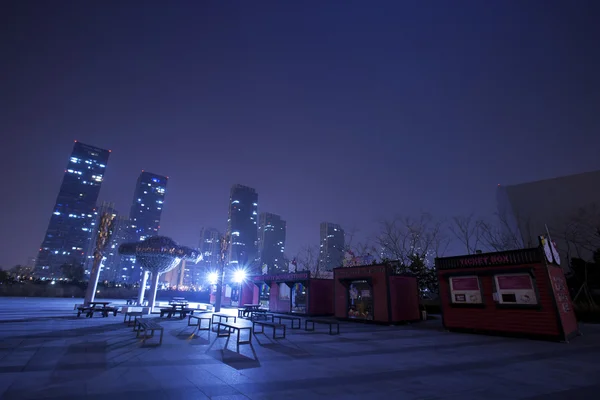 Città di notte in Corea del Sud — Foto Stock