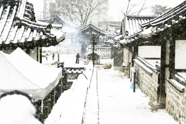 Traditionella hanok hus — Stockfoto