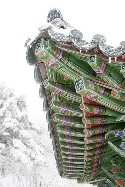 Winter landscape with temples — Stock Photo, Image