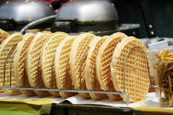 Waffles Street comida — Foto de Stock