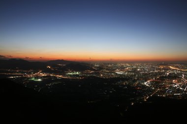 Seul güzel gece görünümü