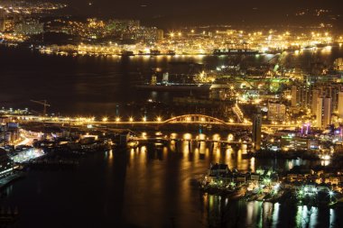 Güney Kore'de güzel gece görünümü