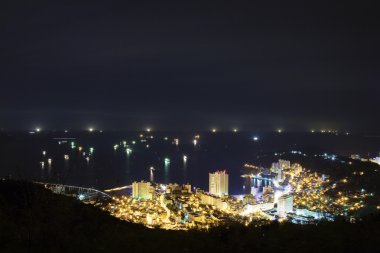 Güney Kore'de güzel gece görünümü