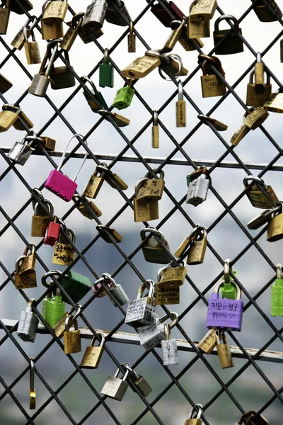 Lots of love  locks — Stock Photo, Image
