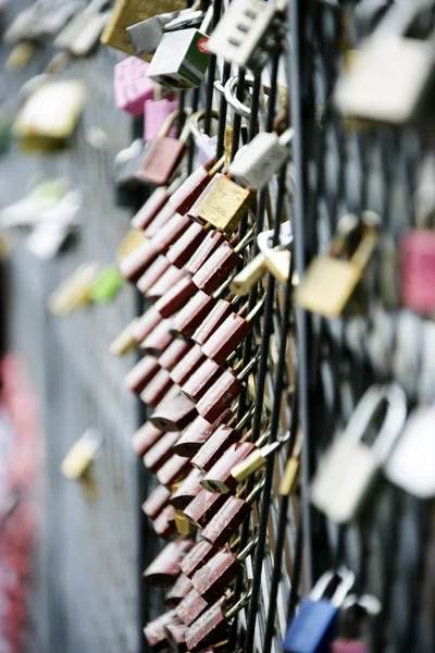 Lots of love  locks — Stock Photo, Image