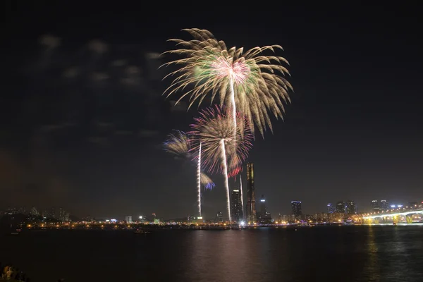 Festival internazionale dei fuochi d'artificio di Seoul — Foto Stock