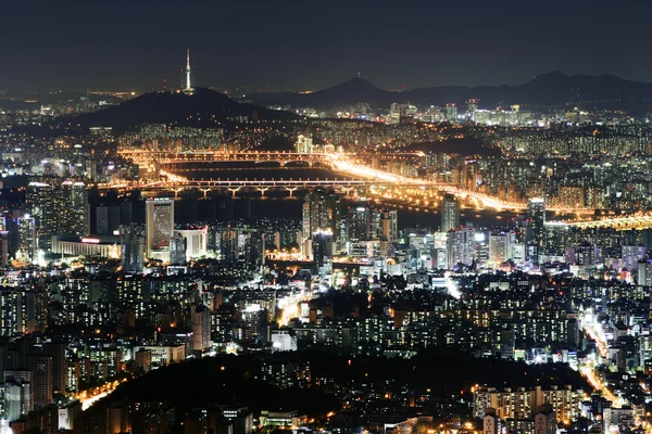 Seul güzel gece görünümü — Stok fotoğraf