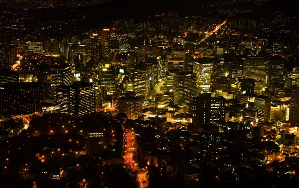 Hermosa vista nocturna de Seúl — Foto de Stock