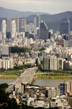 View of Seoul city clipart