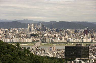 View of Seoul city clipart