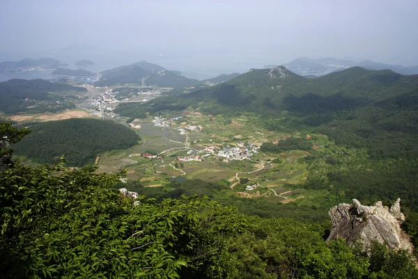 Beautiful winter mountains Tongyeong — Stock Photo, Image