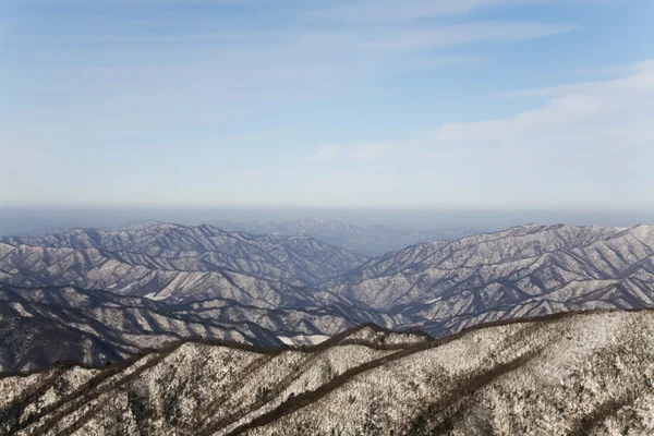 Montanhas de inverno Odaesan — Fotografia de Stock