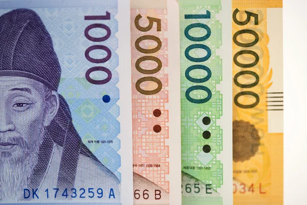 Sydkoreanska vann valuta — Stockfoto