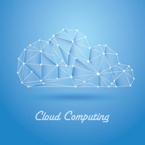 Creative cloud computing háttér. — Stock Vector