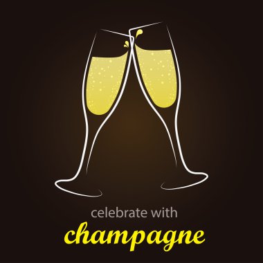 Şampanya içelim - kutlama anı