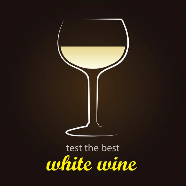 Vino Bianco — Vettoriale Stock
