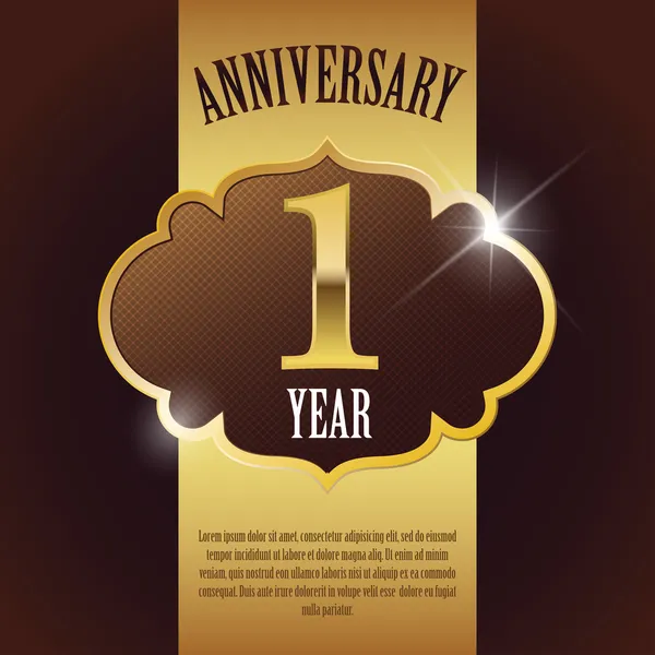 "1 Year Anniversary" — Stock Vector