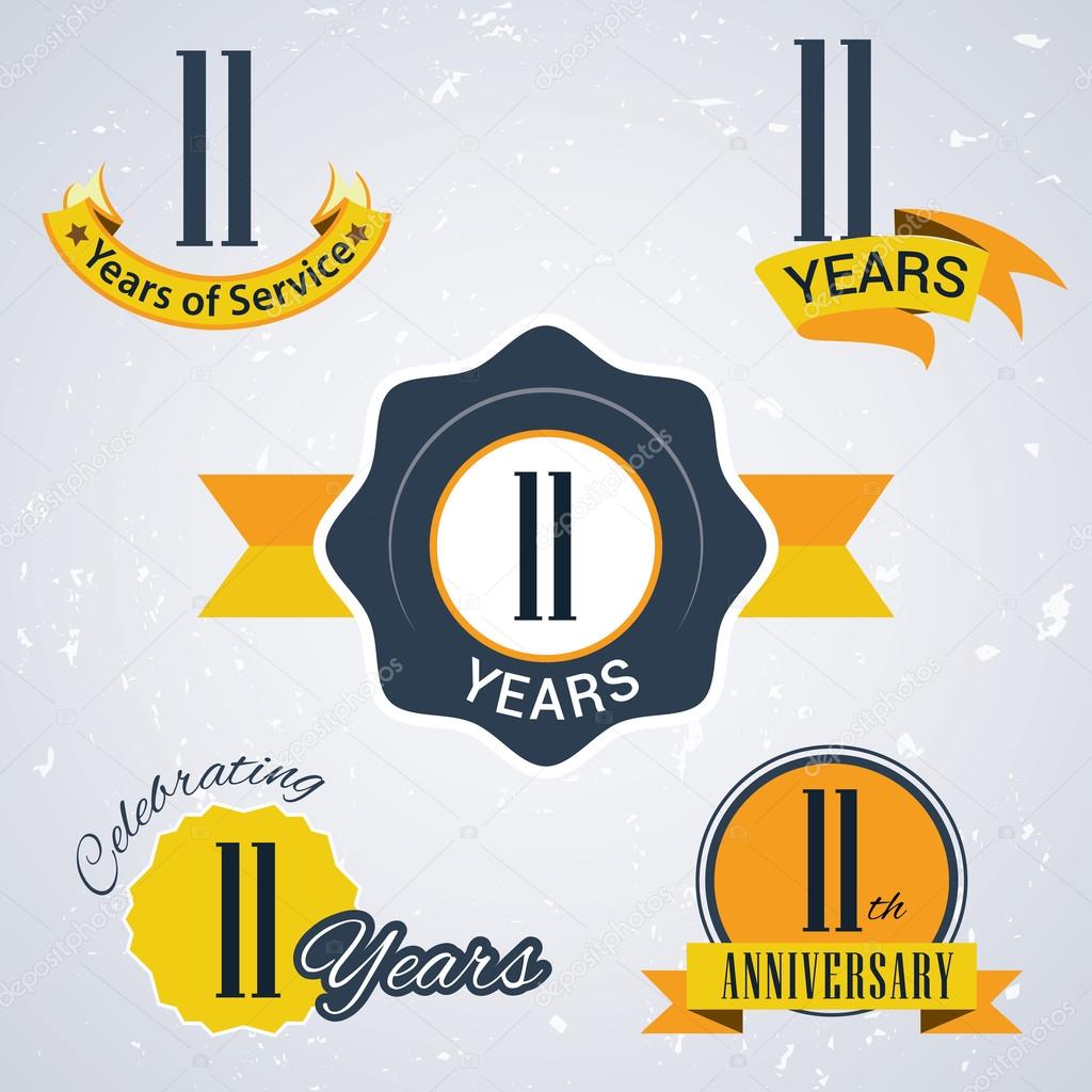 11 Ans Anniversaire Images Vectorielles 11 Ans Anniversaire Vecteurs Libres De Droits Depositphotos