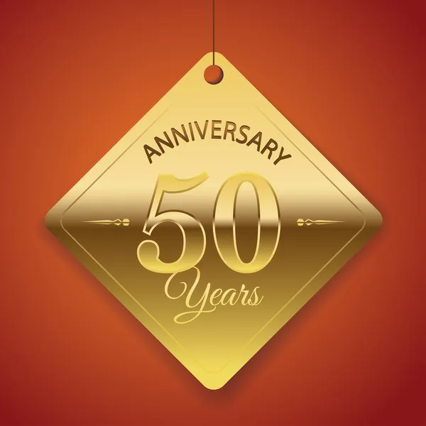 50 Years Anniversary poster , template, tag design Vector — Stock Vector