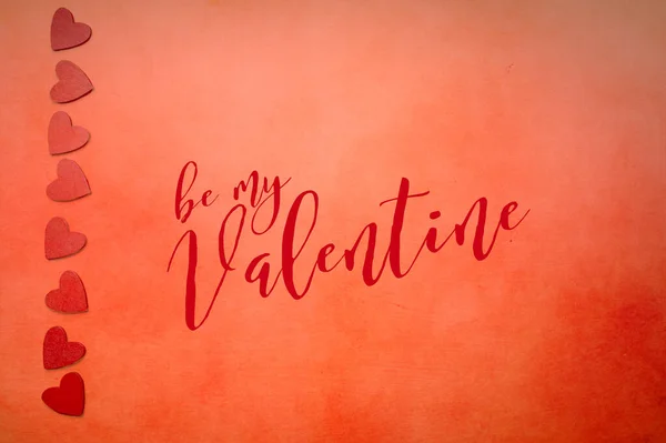 Valentine Background Red Hearts Red Background — Stock Photo, Image