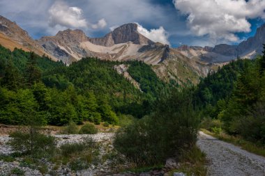 beautiful vue of mountains at lus la croix haute ,in the drome in the French alps ,adventure holidays .