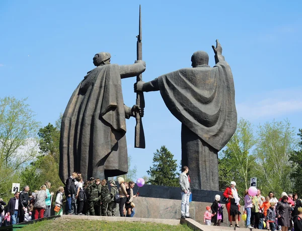 Zafer Anıtı. 2014 - zafer günü kutlama tomsk 9 Mayıs.
