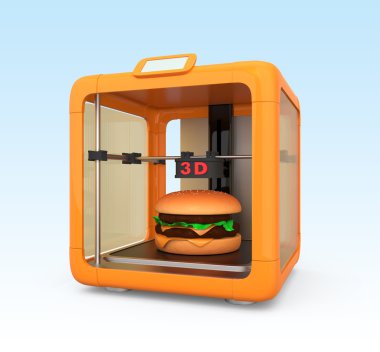 3d yazıcı hamburger yazdırma