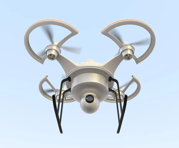 Air drone with camera flying in the sky — Stock Photo, Image