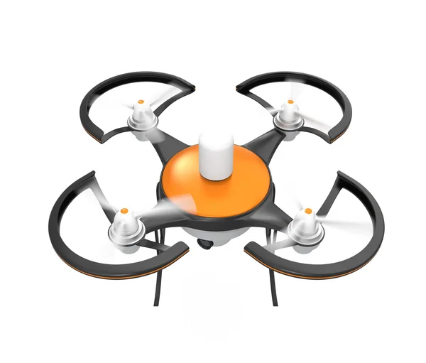 Lucht drone met camera vliegen in de lucht — Stockfoto