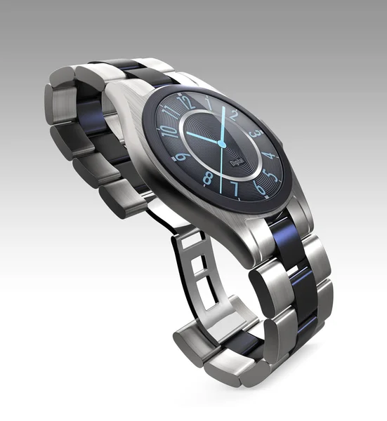 Luksusowy inteligentny zegarek z wyświetlaczem cyfrowym — Zdjęcie stockowe