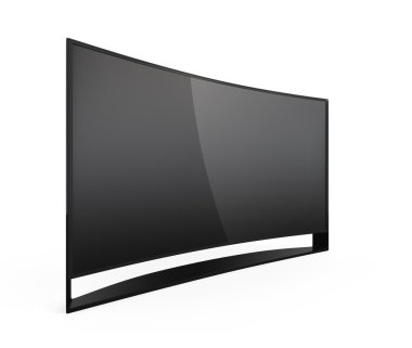 4 k kavisli televizyonda beyaz
